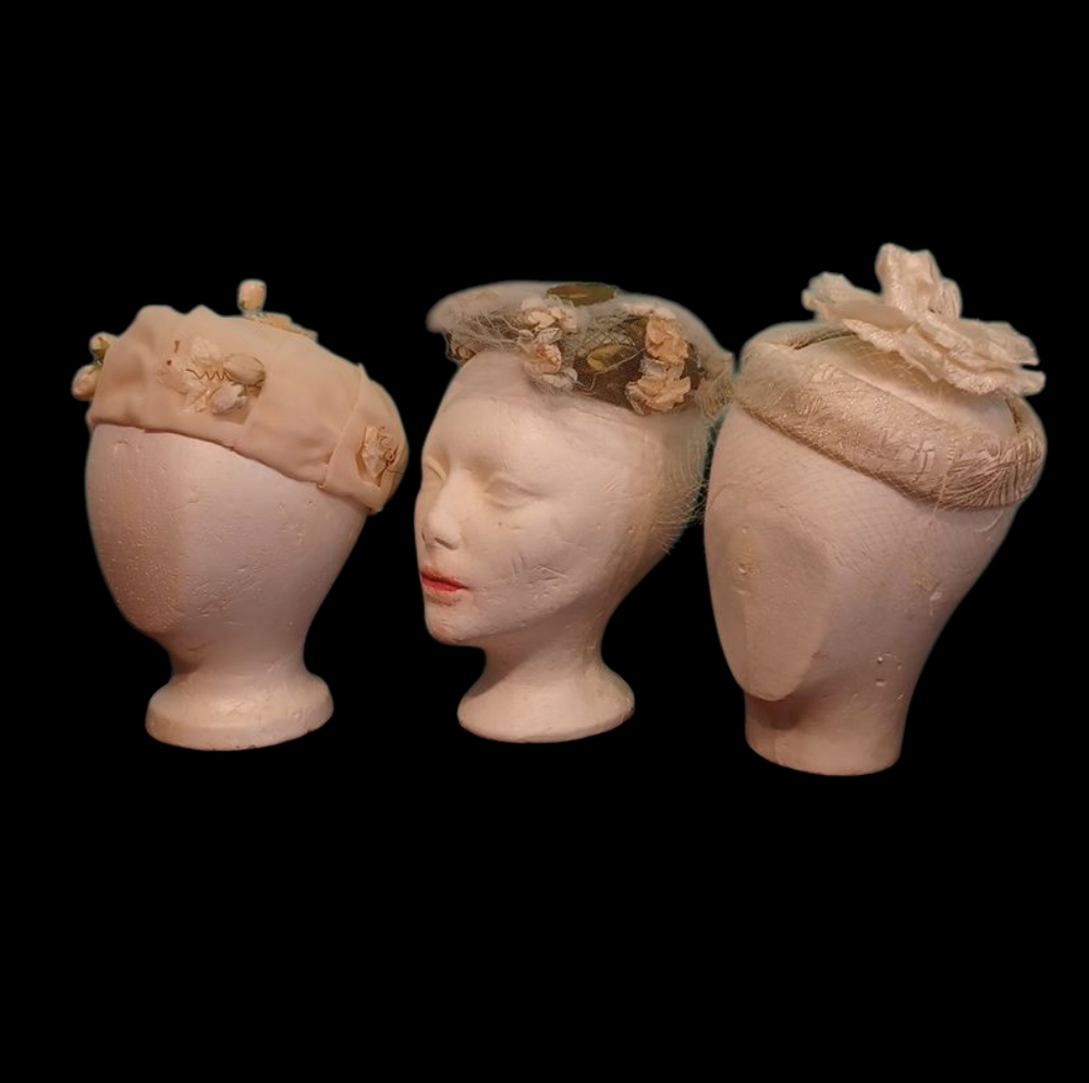 3 X 1950s HATS for Use, Parts Or Repair     6547